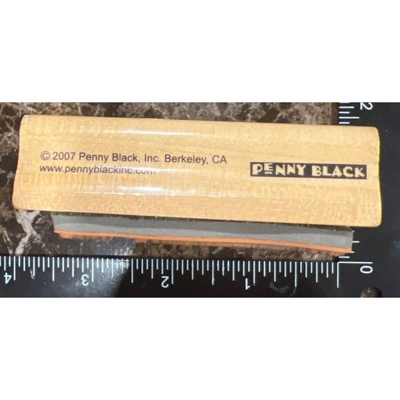 Penny Black Snow Smile Rubber Stamp 3727H Wood-Mounted Penguin Trio - Picture 6 of 6